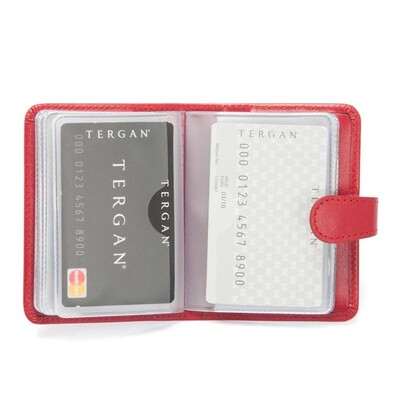 Tergan Kırmızı Deri Unisex Kredi Kartlık 1210C71 - 2