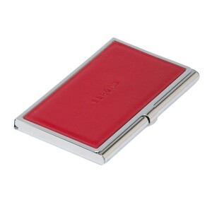 Tergan Kırmızı Metal Deri Kartlık - 0195C71 - Thumbnail