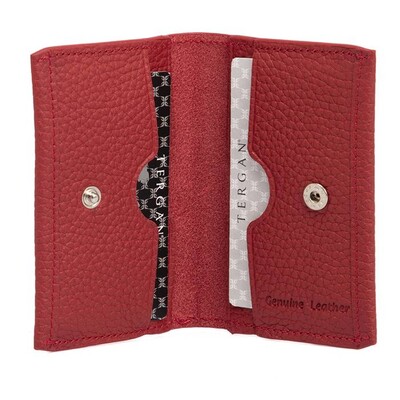 Tergan Kırmızı Unisex Deri Kredi Kartlık 0266B68 - 2