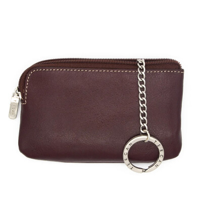 Tergan Koyu Taba Deri Unisex Anahtarlık 0063A99 - Tergan