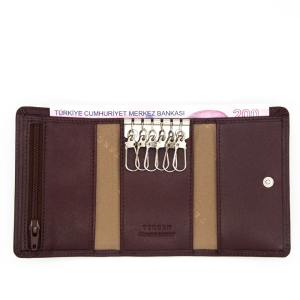 Tergan Koyu Taba Deri Unisex Anahtarlık 0066A99 - Tergan (1)