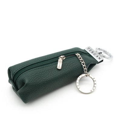 Tergan Koyu Yeşil Deri Anahtarlık - 0193J26 - 2
