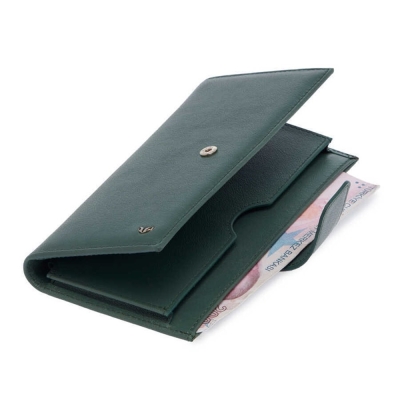 Tergan Koyu Yeşil Unisex Deri Cüzdan 1622J0B - 3