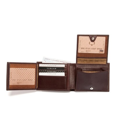 Tergan K.Taba Deri Erkek Cüzdanı 1373A99 - 3