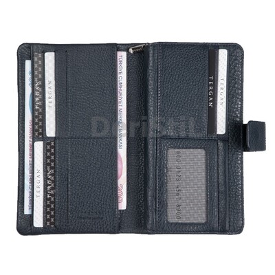 Tergan Lacivert Bayan Deri Cüzdan - 5726X86 - 2