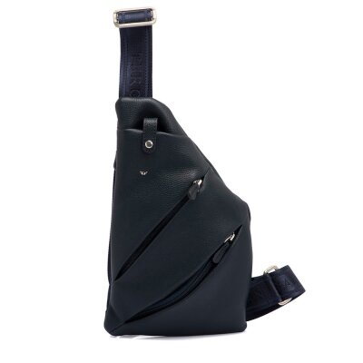 Tergan Lacivert Deri Erkek Askılı Çanta 21439X86 - 1