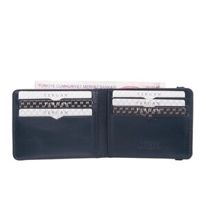 Tergan Lacivert Deri Erkek Cüzdan 1600H86 - Tergan (1)