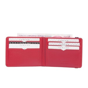 Tergan Lacivert-Kırmızı Deri Erkek Cüzdan 1600Z47 - Tergan (1)