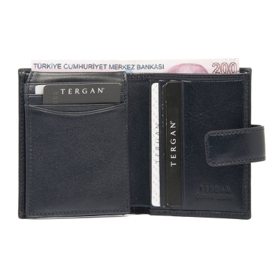 Tergan Lacivert Deri Erkek Cüzdan 1623H86 - 2