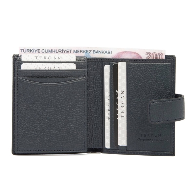 Tergan Lacivert Deri Erkek Cüzdan 1623X86 - 2
