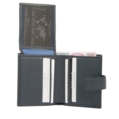 Tergan Lacivert Deri Erkek Cüzdan 1623X86 - 3