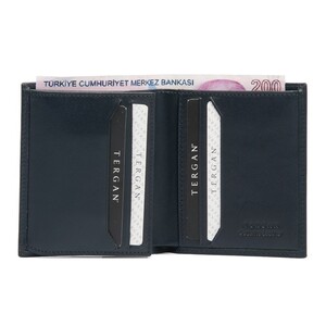 Tergan Lacivert Deri Erkek Cüzdanı 1208H86 - Tergan (1)