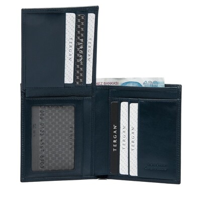 Tergan Lacivert Deri Erkek Cüzdanı 1339H86 - 3