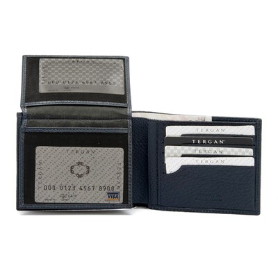 Tergan Lacivert Deri Erkek Cüzdanı 1468A38 - 2