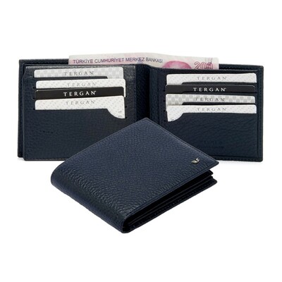 Tergan Lacivert Deri Erkek Cüzdanı 1468A38 - 4