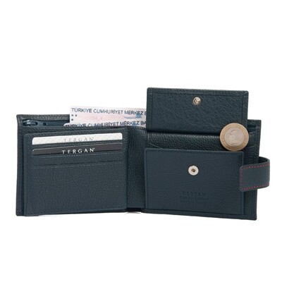 Tergan Lacivert Deri Erkek Cüzdanı 1559X86 - 4