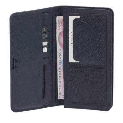 Tergan Lacivert Deri Erkek Cüzdanı 1592X86 - 2