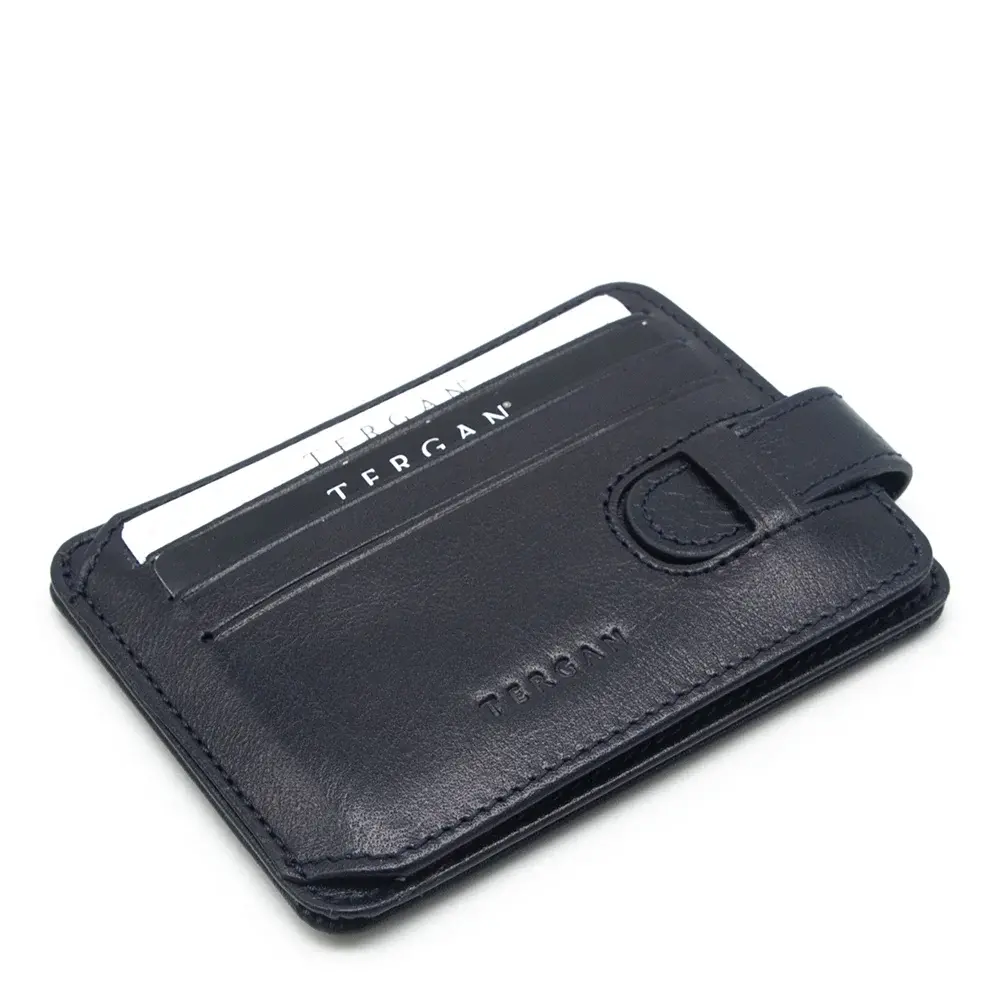 Tergan Lacivert Deri Unisex Kredi Kartlık 01533h86