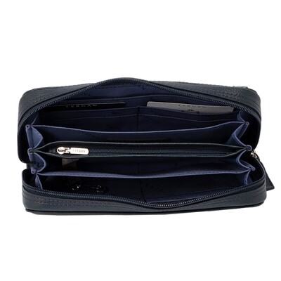 Tergan Lacivert Deri Erkek Portföy Çantası 2179X86 - 4