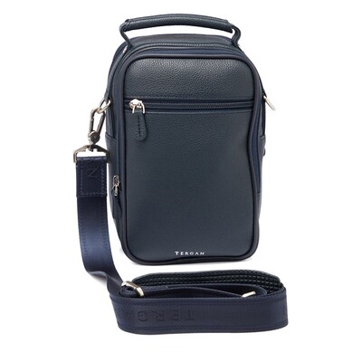 Tergan Lacivert Deri Erkek Portföy Çantası 2192X86 - 3