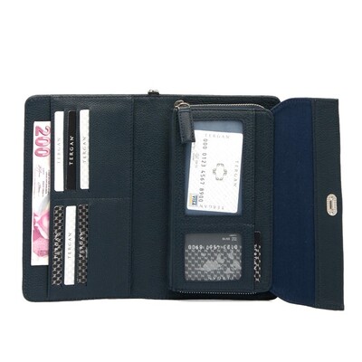 Tergan Lacivert Deri Erkek Portföy Çantası 2980X86 - 5