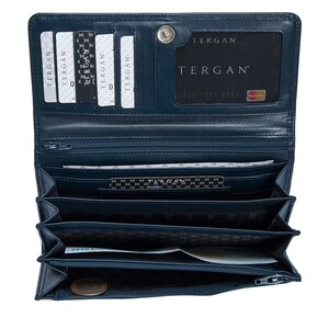 Tergan Lacivert Deri Kadın Cüzdanı 5584H86 - Tergan (1)