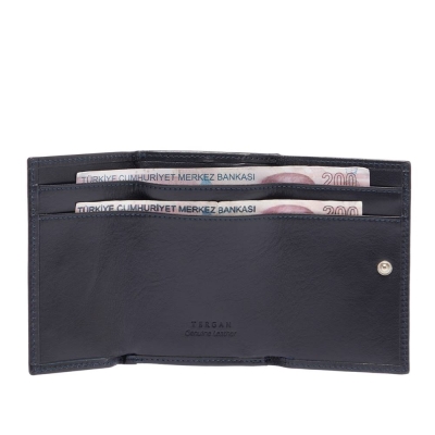 Tergan Lacivert Deri Ünisex Cüzdan 1650H86 - 2