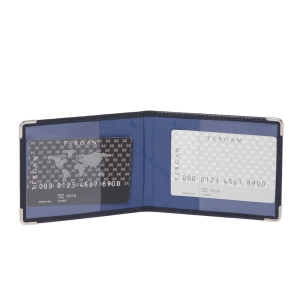Tergan Lacivert Deri Unisex Kimlik Kabı 1446H86 - Tergan (1)