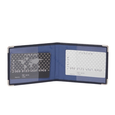 Tergan Lacivert Deri Unisex Kimlik Kabı 1446H86 - 2