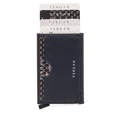 Tergan Lacivert Deri Unisex Kredi Kartlık 0260H86 - 3
