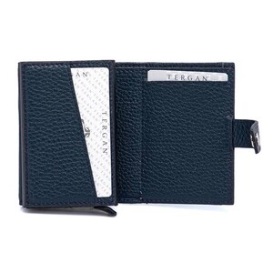 Tergan Lacivert Deri Unisex Kredi Kartlık 0263A38 - Tergan (1)