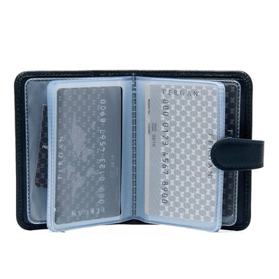 Tergan Lacivert Deri Unisex Kredi Kartlık 1210H86 - 2
