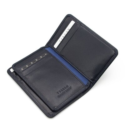 Tergan Lacivert Deri Unisex Kredi Kartlık 1508H24 - 5