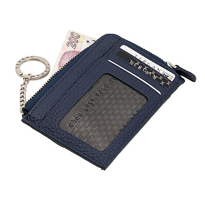 Tergan Lacivert Hakiki Deri Unisex Kredi Kartlık 0265U8F - 2