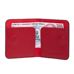 Tergan Lacivert-Kırmızı Deri Erkek Cüzdan 1639D1T - Tergan (1)