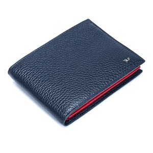 Tergan Lacivert-Kırmızı Deri Erkek Cüzdanı 1468N74 