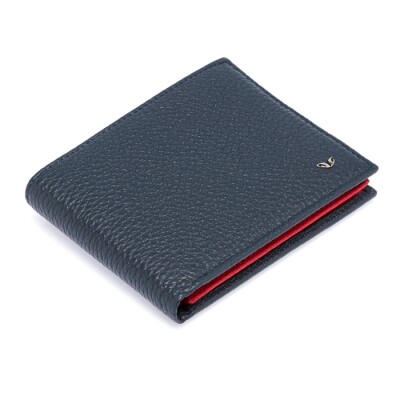 Tergan Lacivert-Kırmızı Deri Erkek Cüzdanı 1648N74 - 1