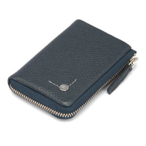 Tergan Lacivert Para Bölmeli Deri Anahtarlık - 0252X86 