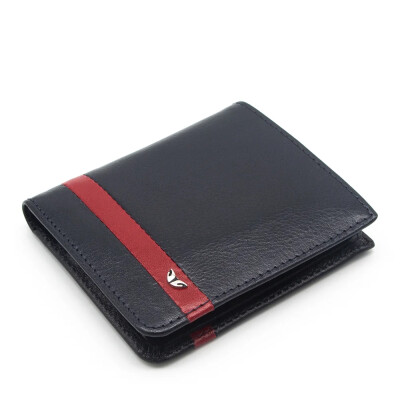 Tergan Lacivert/Kırmızı Erkek Deri Cüzdan 1664Z47 - Tergan