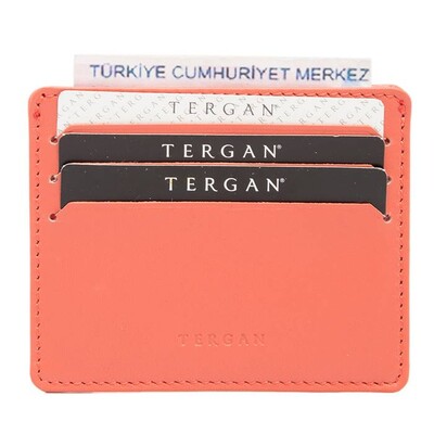 Tergan Nar Çiçeği Deri Unisex Kredi Kartlık 1050M6J - 2