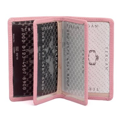 Tergan Pembe Deri Unisex Kredi Kartlık 1601M4M - 2