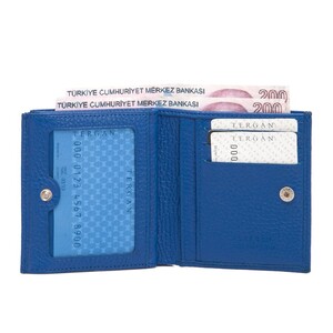 Tergan Saks Mavi Deri Kadın Cüzdan 5627H0Y - Tergan (1)