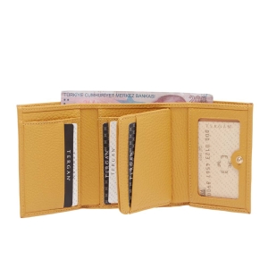 Tergan Sarı Kadın Deri Cüzdan 5633H28 - Tergan (1)