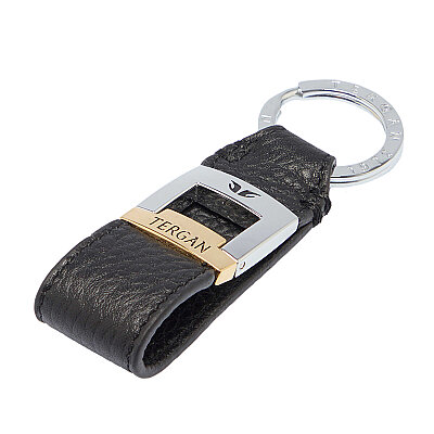 Tergan Siyah Deri Unisex Anahtarlık 0242A41 - 1