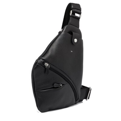 Tergan Siyah Deri Askılı Çanta 21457A41 - 2