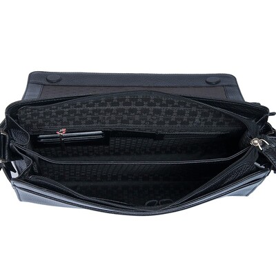 Tergan Siyah Deri Erkek Askılı Çanta 2963A41 - 4