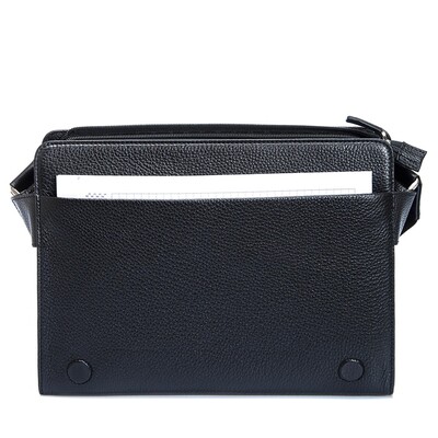 Tergan Siyah Deri Erkek Askılı Çanta 2963A41 - 5