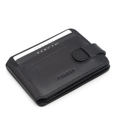 Tergan Siyah Deri Erkek Cüzdan 1658B06 - 1