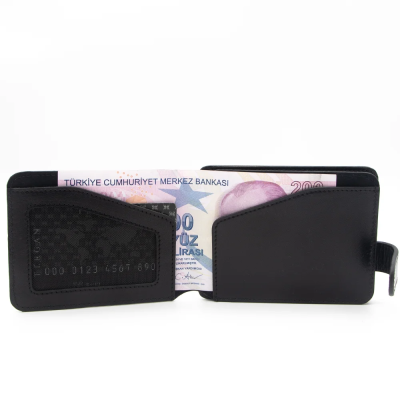 Tergan Siyah Deri Erkek Cüzdan 1658B06 - 4