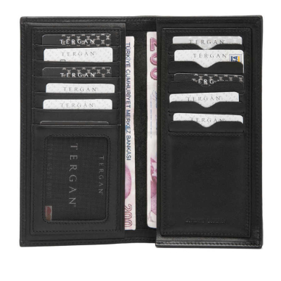 Tergan Siyah Deri Erkek Cüzdan1610C6L - 2